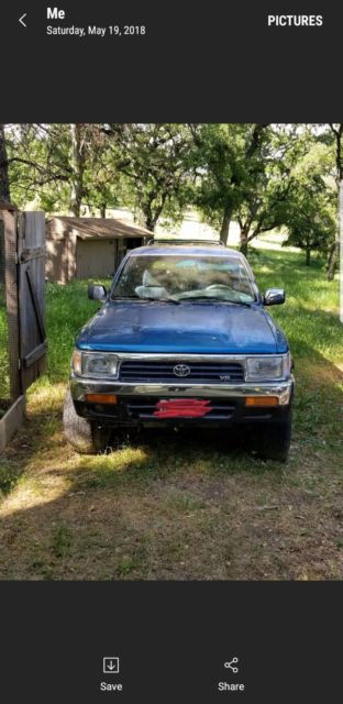 Toyota 4runner ,with pink slip ,on non op, with low miles. 1993 Toyota 4Runner