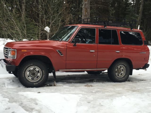 Toyota FJ60 1983 Red 4WD Clear Title 1983 Toyota Land Cruiser
