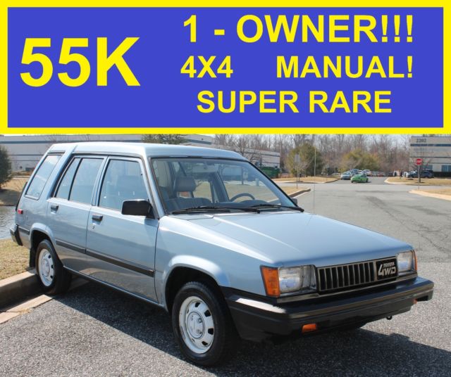 TOYOTA TERCEL DELUXE 4X4 4WD SR5 TACOMA SUBARU 82 83 84 85 86 87 88 IMPULSE XT6 1983 Toyota Tercel 55K MILES 4WD STICK