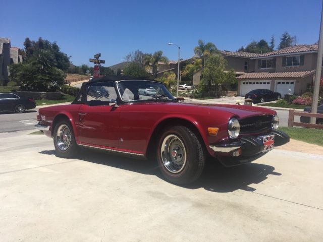 TR-6 with factory overdrive and hard top 1975 Triumph TR-6