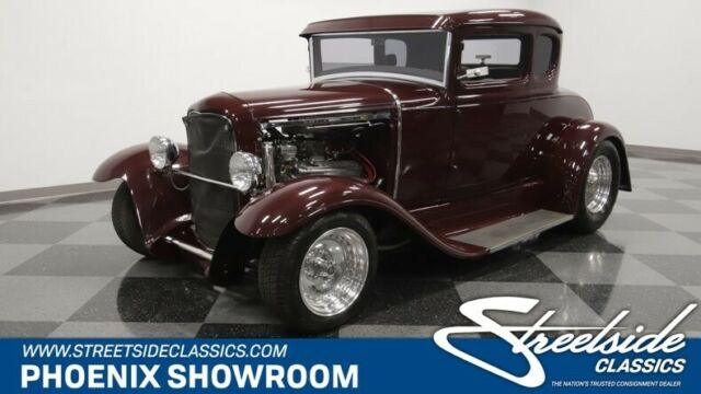 Trailer V8 Crate Manual Classic Vintage Collector Custom Hot Rod Steel Red Malor 1930 Ford 5-Window Coupe