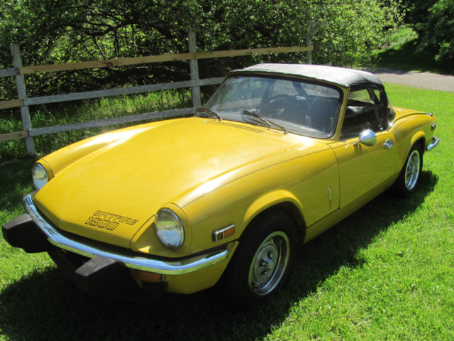 Triumph Spitfire 1976 Inca Yellow 1976 Triumph Spitfire