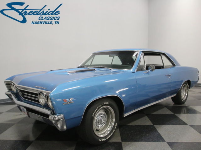 TRUE 138 SS, SLICK MARINA BLUE PAINT, BIG BLOCK 396, 4 SPEED, BLACK INT, PS & PB 1967 Chevrolet Chevelle SS 396