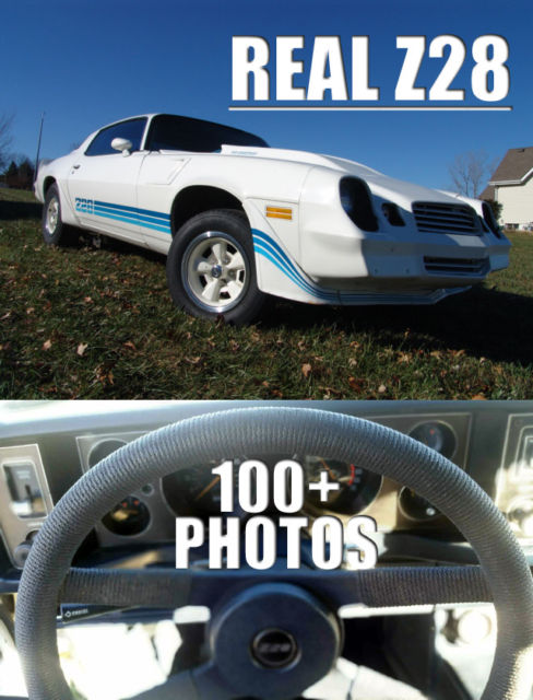 True Z28 White Blue Hardtop 48k Miles Original Solid Rust Free Enjoy 100+ Photos 1980 Chevrolet Camaro Z28