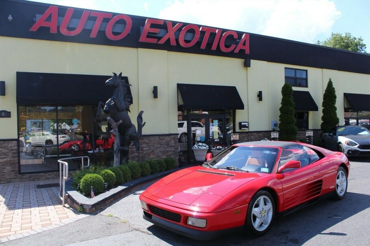 TS Targa 3.4L Tipo F119 V8 5 Speed Manual Ferrari Rosso Corsa 1990 Ferrari 348 TS Targa