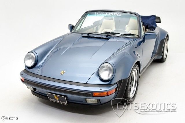 Turbo Cab Cabriolet Convertible Blue 1 of 181 Extremely Rare 1988 1989 1989 Porsche 930 Turbo Cabriolet
