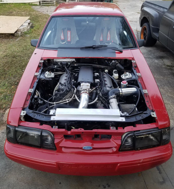 Turbo Coyote Swap Fox body Mustang E85 5 speed TKO trans street strip s197 Dash 1988 Ford Mustang LX