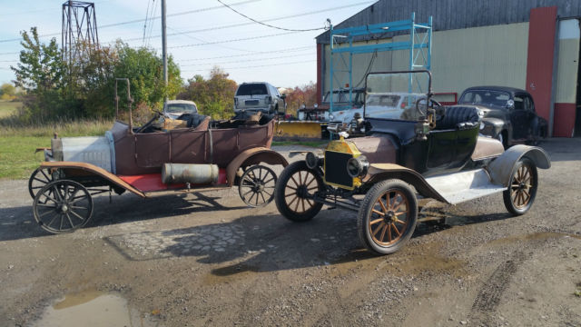 TWO 1915 MODEL T FORDS ROADSTER & CANADIAN TOURING BRASS CARS 1915 Ford Model T ROADSTER & TOURING