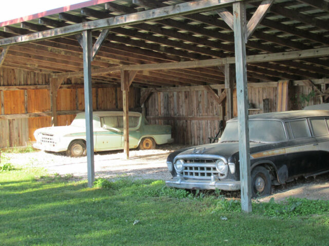 TWO HARD TOP 4 DOOR 1956-57 NASH RAMBLER CUSTOM SEDANS-GREEN ONE IS PILLARLESS! 1956 Nash Rambler CHROME