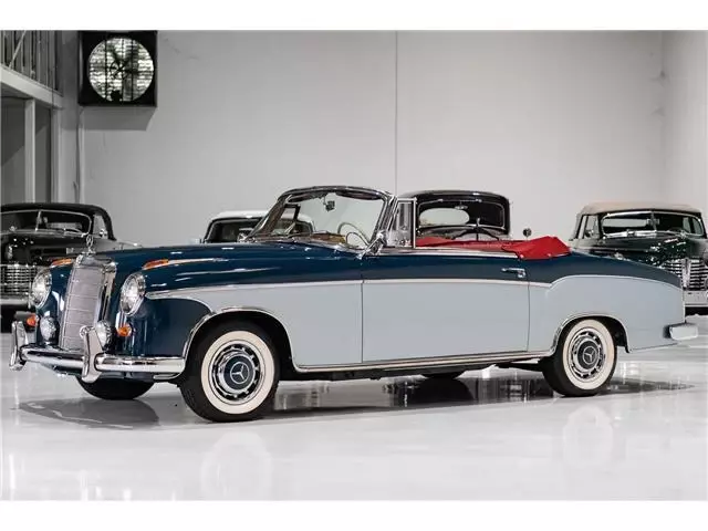 Two-Tone Blue over Red | Please "See full description" for more photos/info 1958 Mercedes-Benz 220 S Cabriolet