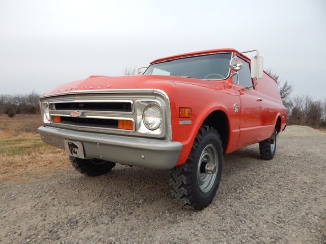 Ultra Rare, 1968 Chevrolet K20 Panel Truck, 307 V-8, 4-Speed, 4x4, 99% Rust Free 1968 Chevrolet Suburban Custom