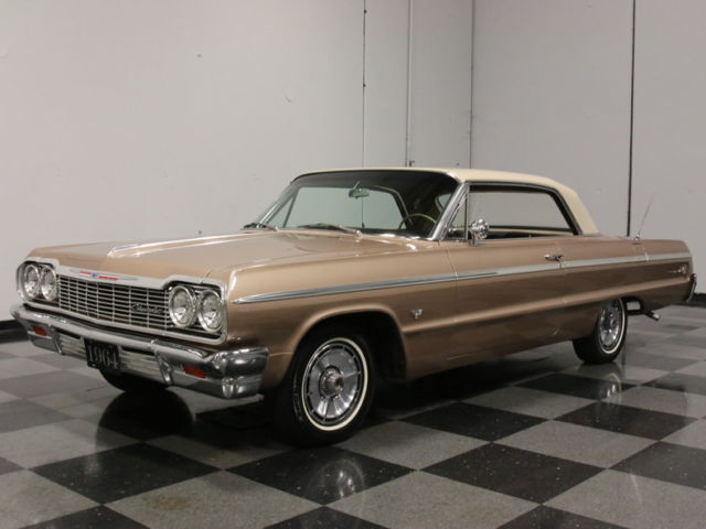 ULTRA-RARE DESERT BEIGE OVER SADDLE, CODE 14 TRUE SS, 327/275 HP V8, BEAUTIFUL!! 1964 Chevrolet Impala SS