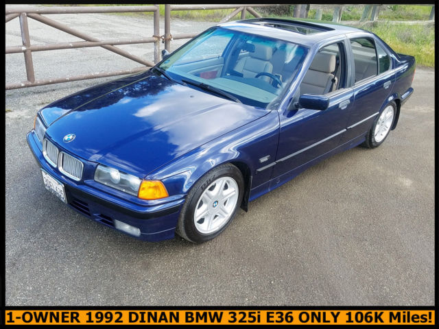 UNIQUE 1992 DINAN STAGE 2 BMW 325I E36 SEDAN! ONE-OWNER CALIF. E36 W/106K MILES! 1992 BMW 3-Series DINAN
