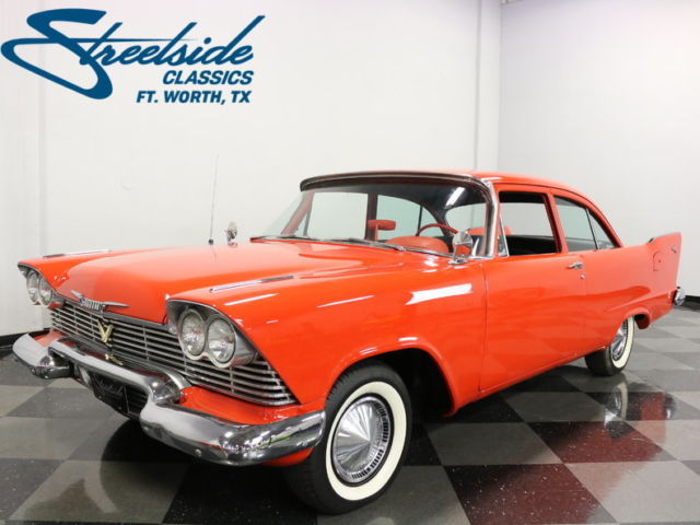 UNIQUE & RARE MOPAR! HIGH IMPACT RED PAINT, 318 POLY V8, 3 SPD MAN, FUN CRUISER 1958 Plymouth Plaza