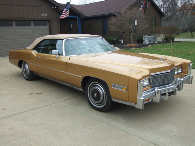 Unique Color Combination, Quality Cloth Top, Low Mileage, Parade Boot, 1976 Cadillac Eldorado Covertible