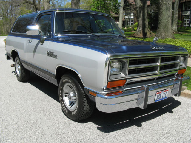 UNRESTORED 1-Owner, LOW MILES, 360, TOW PACKAGE, DEALER SERVICE RECORDS from New 1990 Dodge Ramcharger 150 LE