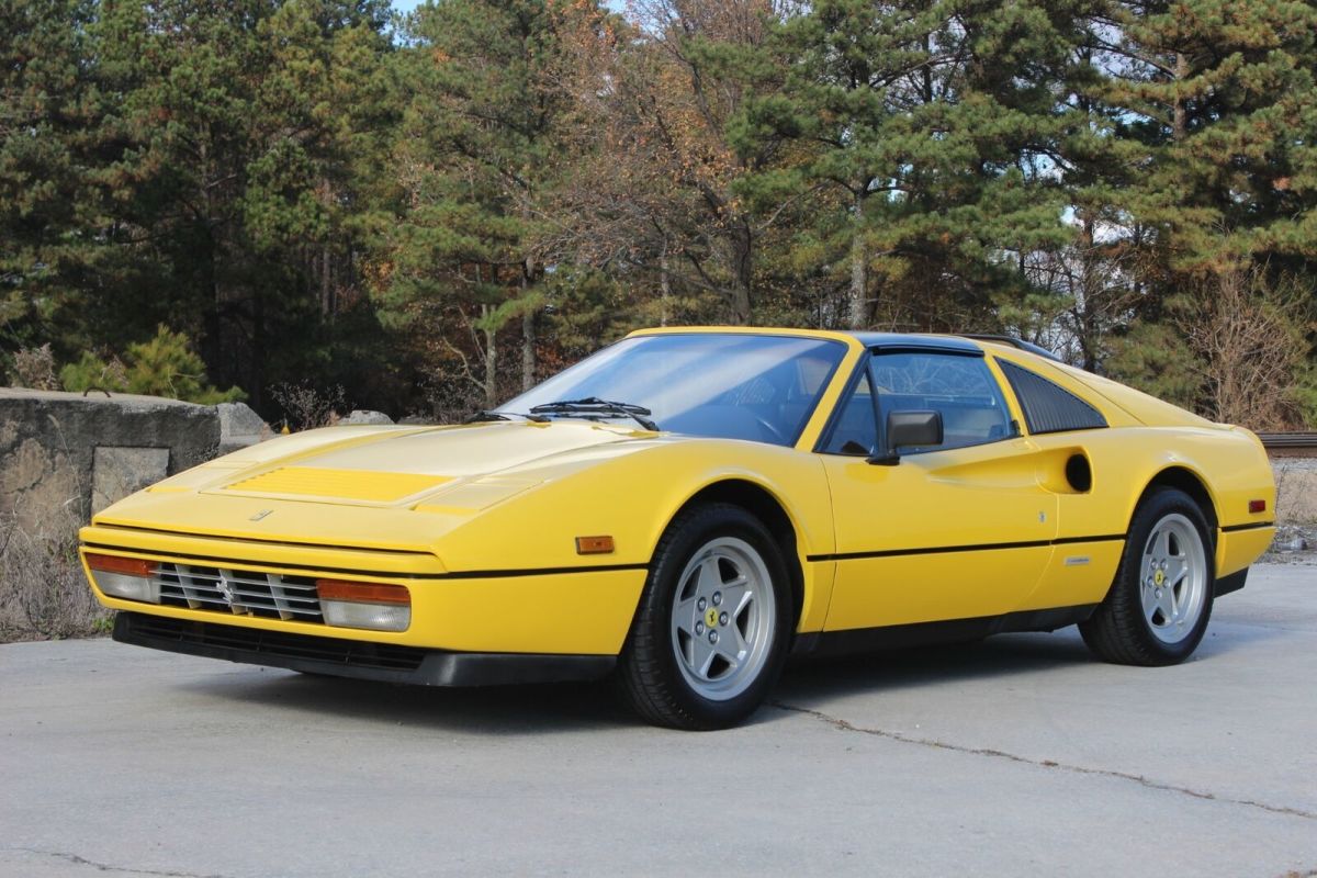 Used 1986 Ferrari 328 GTS Yellow Targa 3.2L V8 DOHC 32V Manual 1986 Ferrari 328 GTS