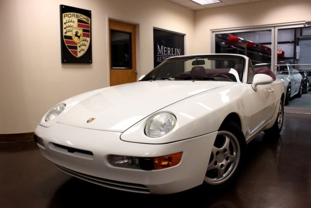 Used 1992 Porsche 968 Cabriolet White CONVERTIBLE 2-DR 3.0L L4 16V DOHC 6-Speed 1992 Porsche 968 Cabriolet