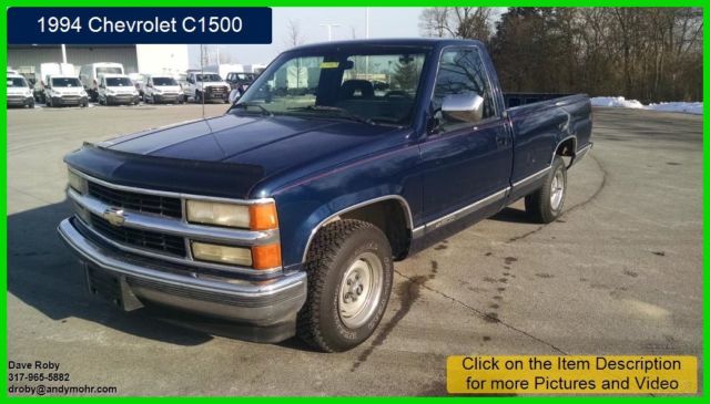 Used 94 Chevrolet C1500 Fleetside 5L V8 Automatic RWD Pickup Truck Cheap 1994 Chevrolet C/K Pickup 1500 Fleetside