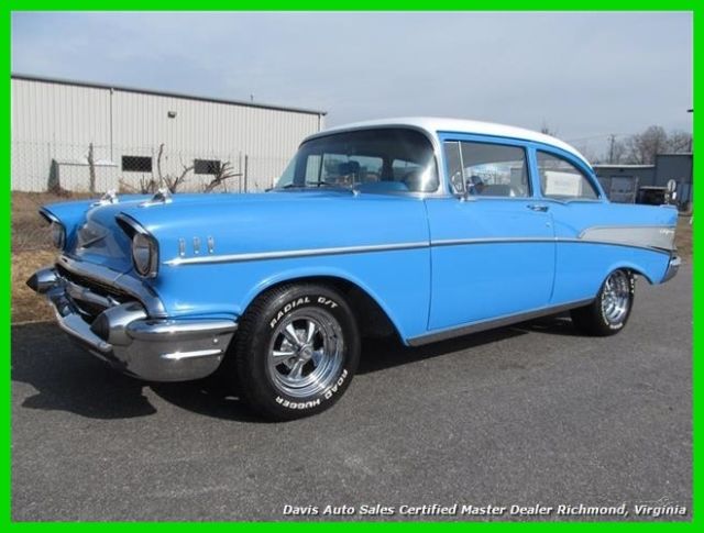 Used Classic Old School Chevy GM Rare Collectible 57 Mint Clean Post 1957 Chevrolet Bel Air/150/210 2dr Coupe Sedan Hard Top 350 5.7L V8 Manual RWD