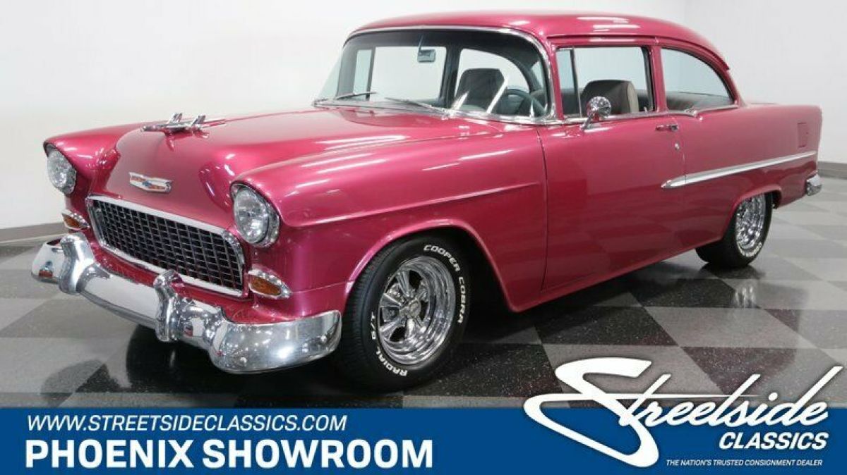 V8 Auto 700R4 Chevy Pink Raspberry Classic Vintage Collector Custom Upgraded Gra 1955 Chevrolet Bel Air/150/210