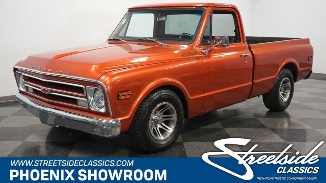 V8 Auto 700R4 Classic Vintage Collector C-10 Orange Rebuilt Restored A/C 1969 Chevrolet C-10