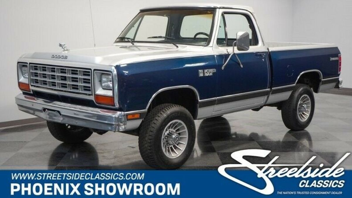 V8 Auto A727 Classic Vintage Collector Mopar Offroad Four 4x4 Two-Tone Blue 1984 Dodge Other Pickups 150 Royal SE