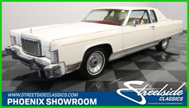 V8 Auto Classic Vintage Collector Luxurious A/C Disc Cruise Big Block White Orig 1976 Lincoln Continental Town Coupe