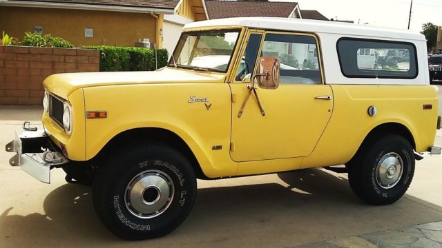 V8 Lemon Chiffon Marshmallow Fun! like Ford Bronco 1971 International Harvester Scout V Series, 4 Speed