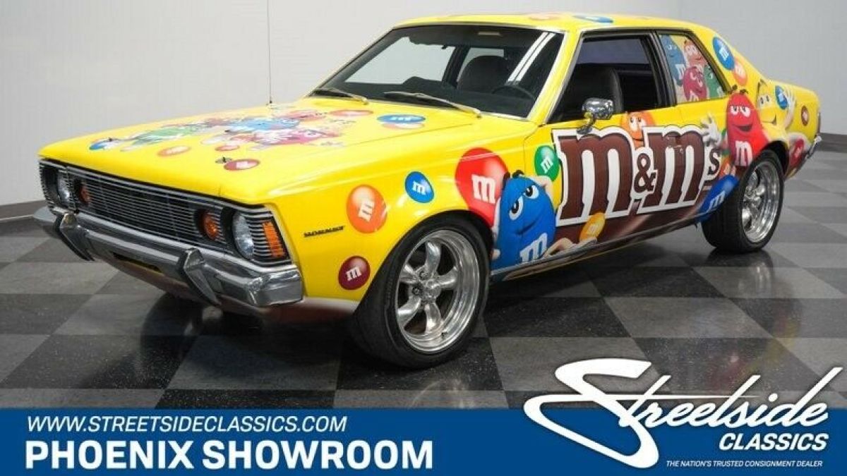 V8 Manual Borg Warner Classic Collector Vintage Yellow Wrap Edelbrock Holley 1972 AMC Hornet M&M's Car