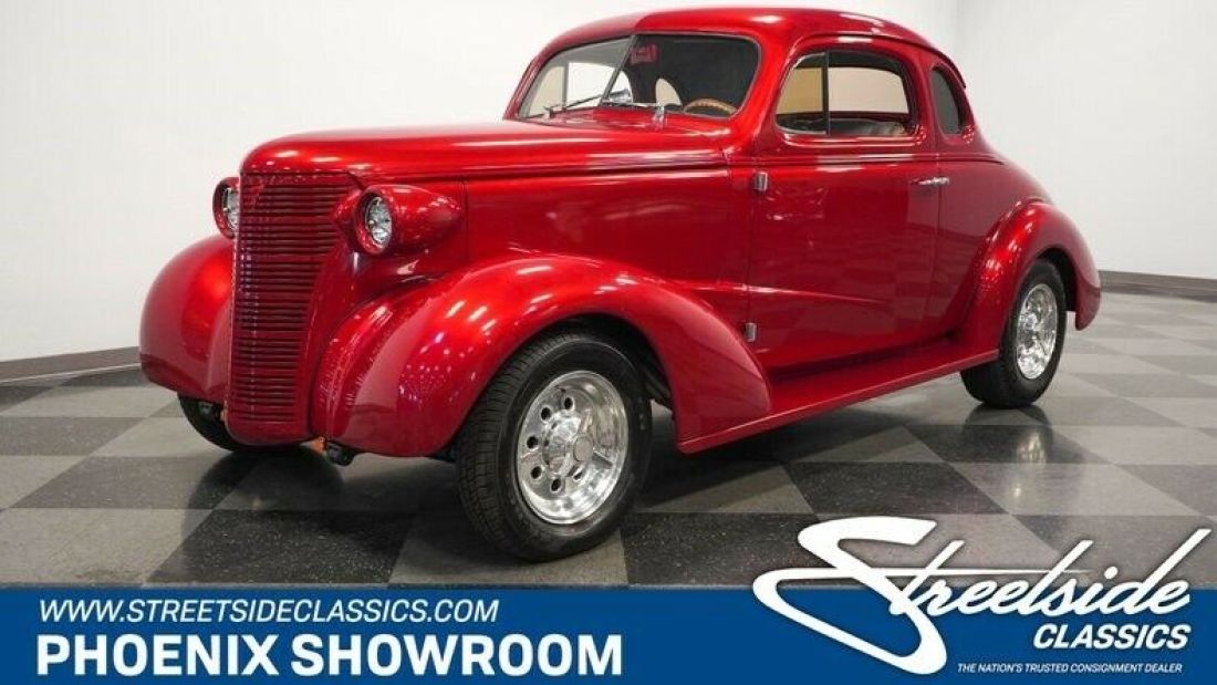 V8 SBC Auto Classic Vintage Collector Upgraded Custom Pre-War Edelbrock 1938 Chevrolet Business Coupe