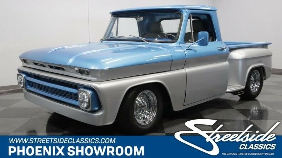 V8 Vortec Auto 4L60E Classic Vintage Custom Collector C-10 Truck Blue Two-Tone S 1966 Chevrolet C-10