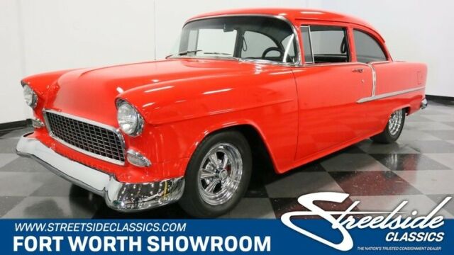 Very Clean Chevy! Awesome Viper Red! 350 V8, 4 SPd Manual, A/C, PS/B, 4 Whl Disc 1955 Chevrolet Bel Air/150/210 Del Ray