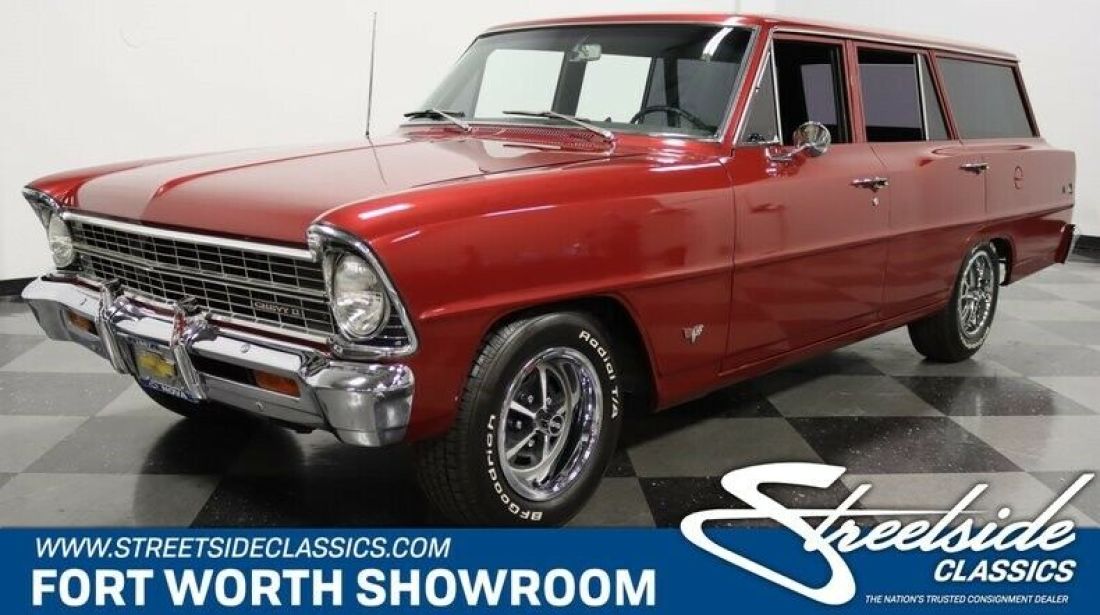 Very Cool Classic Wagon! Smooth Running 283 V8, Auto, Clean Lines, Great Paint! 1967 Chevrolet Nova Chevy II Wagon