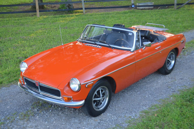 VERY EARLY 74 CHROME BUMPER MGB ROADSTER NO RUST OR RUST HISTORY!!! 1974 MG MGB Chrome Bumper MGB Roadster