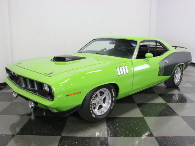 VERY IMPRESSIVE BUILD, KEITH BLACK 528 HEMI V8, 5 SPEED TRANS, A/C, GREAT PAINT! 1973 Plymouth HEMI 'Cuda