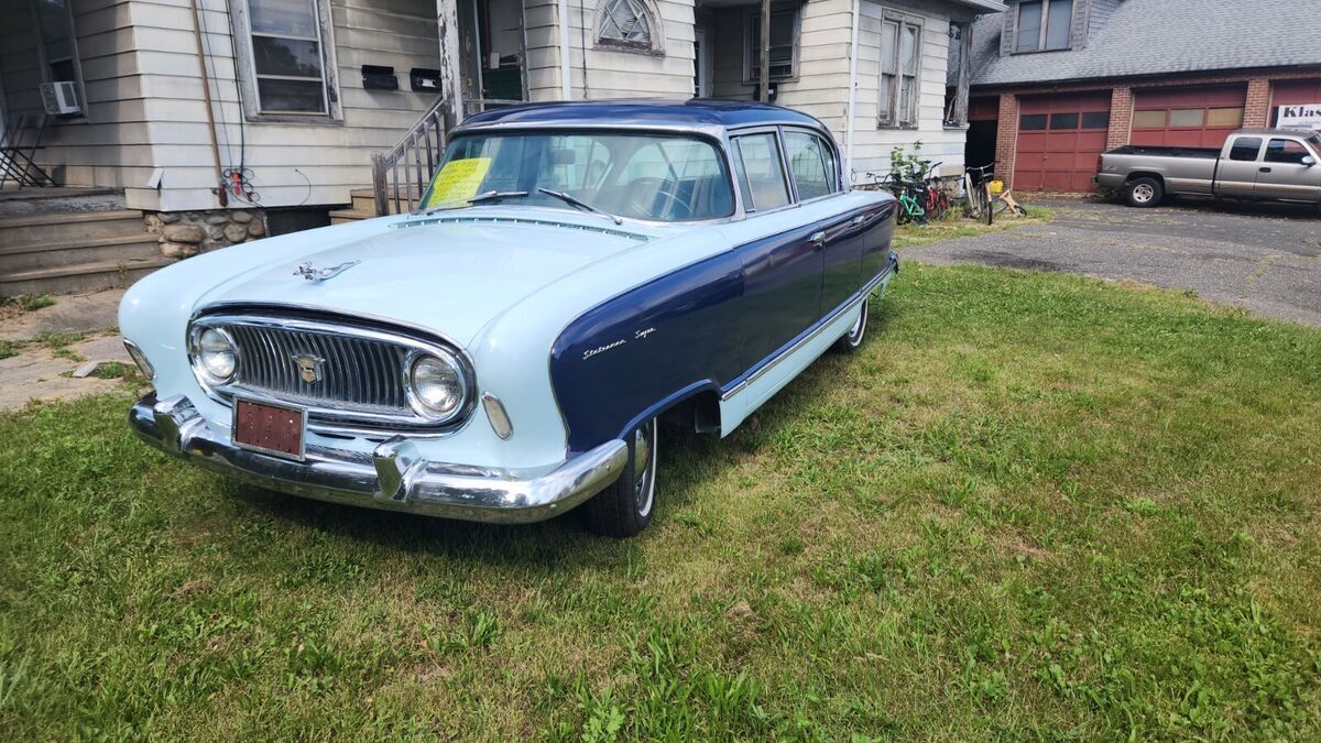 Very nice 1955 Nash Statesman Super, flat 6 3 on the tree W/ OD 1955 Nash Statesman Super