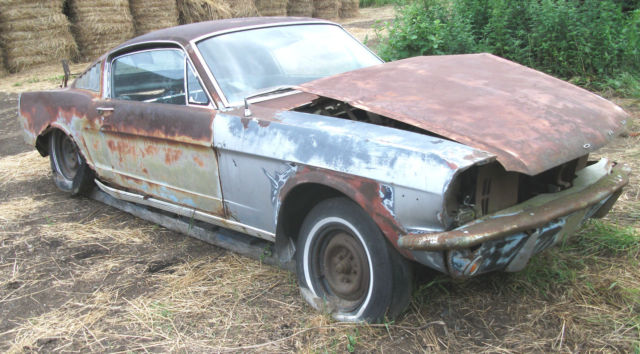 Very Rusty 2+2 Fastback V-8 Power Steering/Brakes, 2 Speed Wipers, Remote Mirror 1965 Ford Mustang