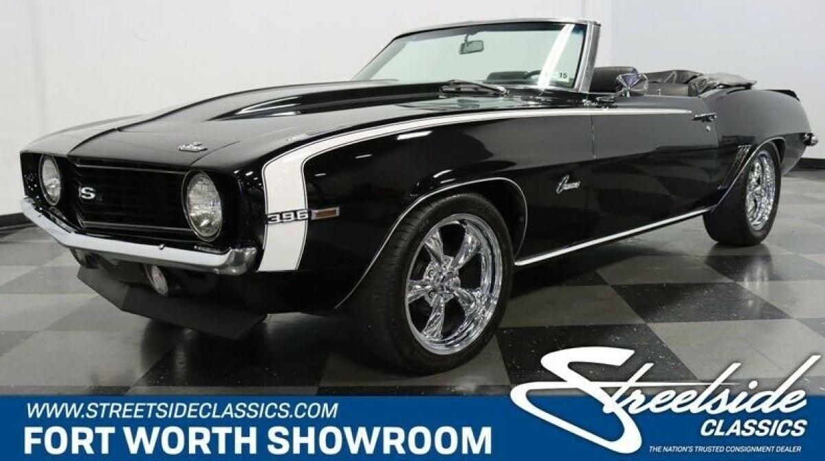 Very Slick Triple Black Drop Top! 402 Big Block, 4 Speed Manual, Pwr Steer/Brks! 1969 Chevrolet Camaro Convertible