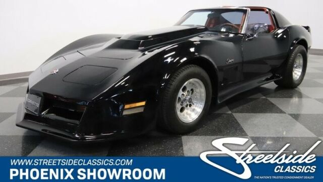 Vette C3 Chevy V8 Auto TH350 Classic Vintage Collector Custom T-Top Black Red SB 1976 Chevrolet Corvette --