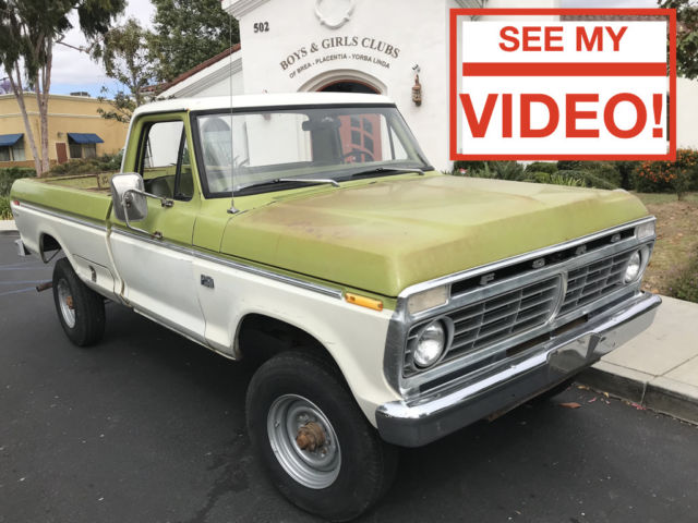 **VIDEO** 1975 FORD HIGHBOY F250 4X4 4WD CUSTOM LOW RESERVE!!! 1975 Ford F-250