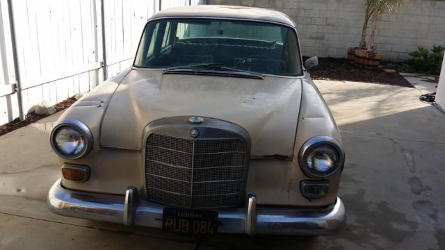VINTAGE 1965 MERCEDES BENZ 200 PROJECT CAR NO RESERVE CALIF FIN TAIL CAR 1965 Mercedes-Benz 200-Series
