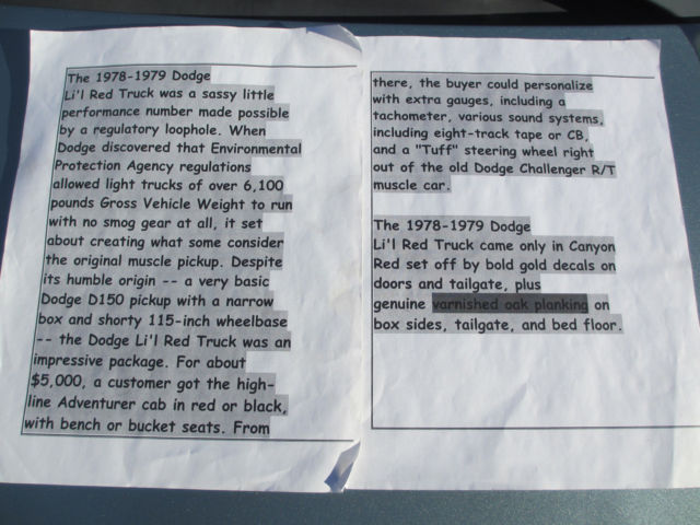 1979 Dodge Other Pickups LIL RED EXPRESS - photo 10