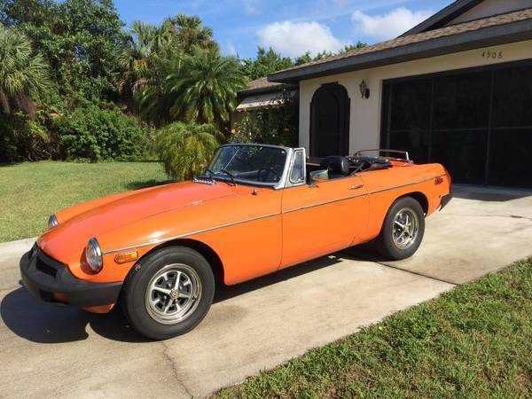 Vintage 1979 MGB - MG Cars - Soft top roadster 1979 MG MGB