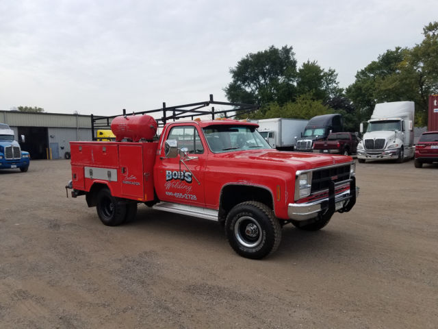 Vintage 1980 GMC Sierra Service Truck with Custom Stahl Utility Body 1980 GMC Sierra 1500