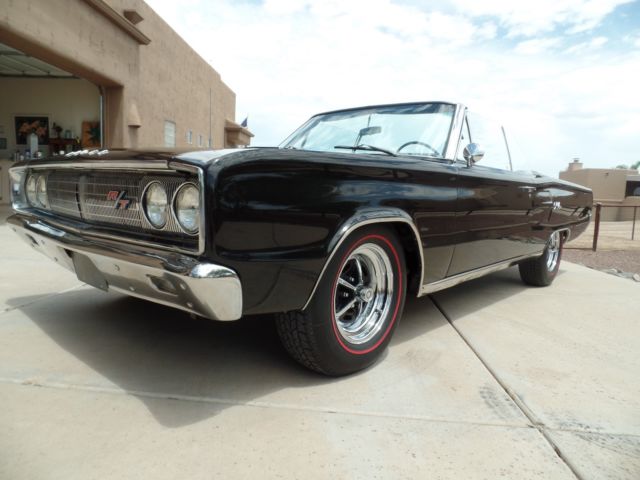 1967 Dodge Coronet R/T CONVERTIBLE TRIPLE BLACK RARE mopar super bee - photo 2