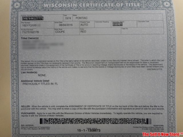 1974 Pontiac Trans Am X Code Super Duty 455 - photo 10