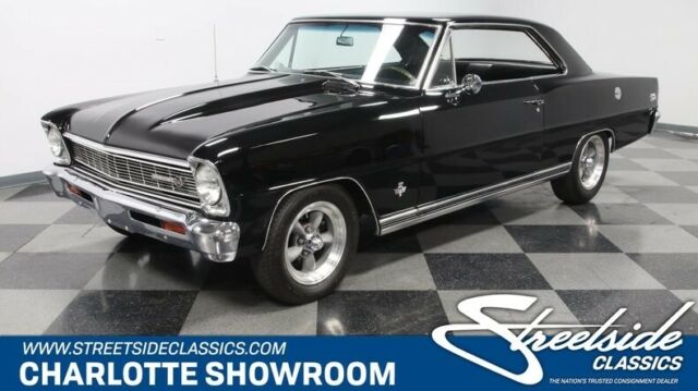 vintage classic chrome hardtop black polished American Racing Flowmaster Hurst 1966 Chevrolet Nova SS Tribute
