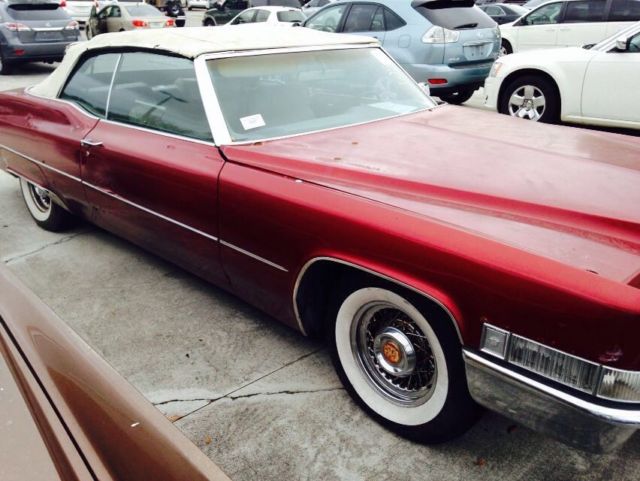 VINTAGE CONVERTIBLE! DON'T MISS OUT ON THIS CLASSIC CADILLAC!! 1969 Cadillac DeVille NO RESERVE AUCTION! HIGHEST BIDDER WINS! LOOK!