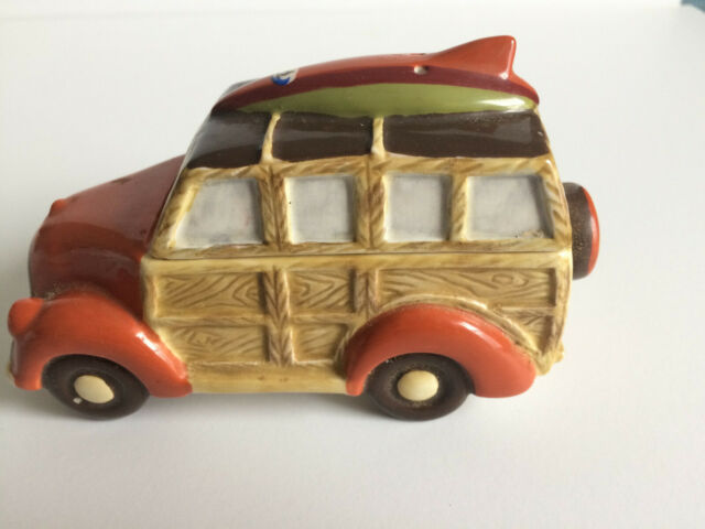 Vintage Go With Salt & Pepper Shakers – WOODIE WAGON & SURFBOARD, Excellent 1948 Ford Other